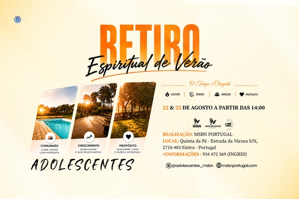 Retiro Espiritual dos Adolescentes (11 aos 17 anos)